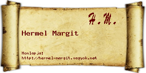 Hermel Margit névjegykártya